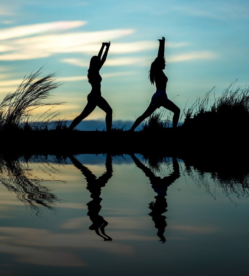 Yoga Pose Woman Meditation Sunrise